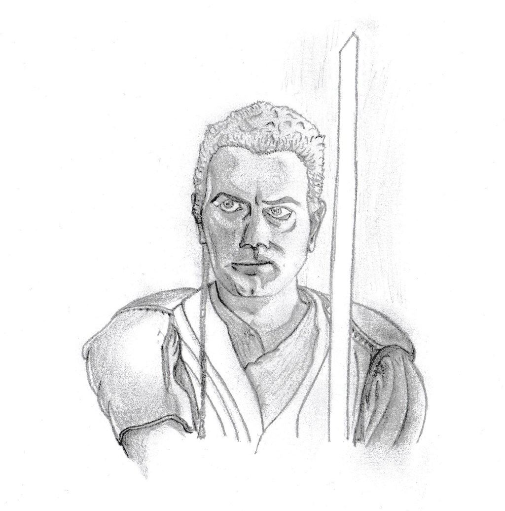 Just a drawing of Obi-Wan Kenobi as a&nbsp;Padawan