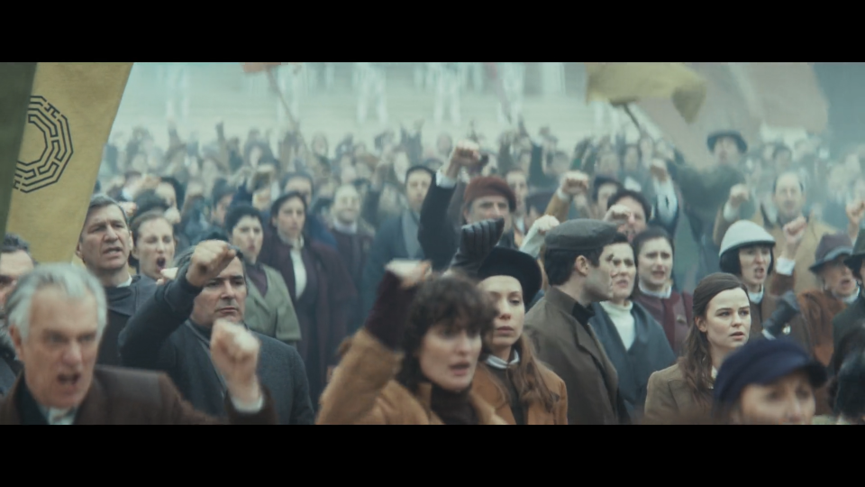 The Ghormans protest in the plaza.