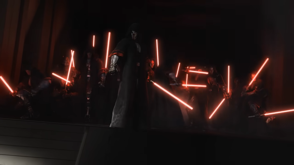 A group of Sith Warriors attack the Jedi Temple in an Old Republic MMO Cinematic Trailer