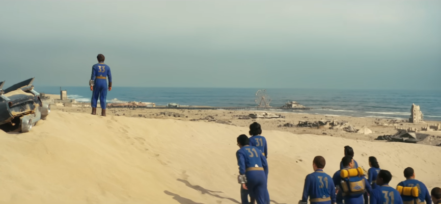 Norm leaves the Vault with Bud's Buds in Fallout Season 2