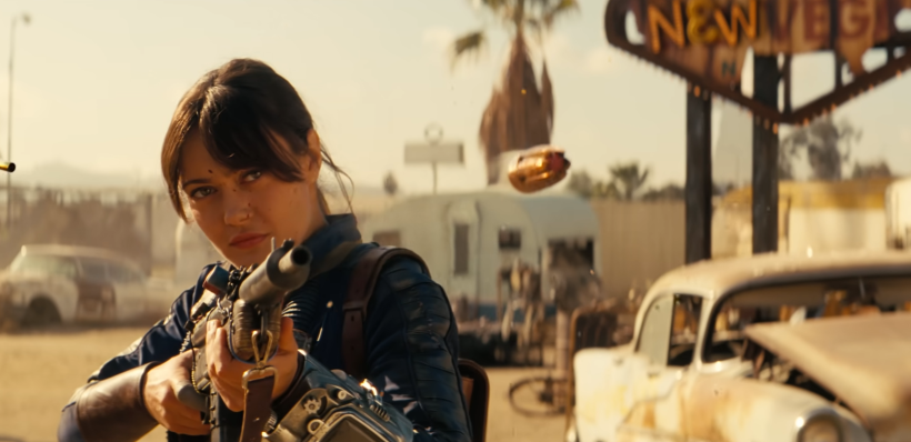 Lucy fighting ghouls in Fallout Season 2